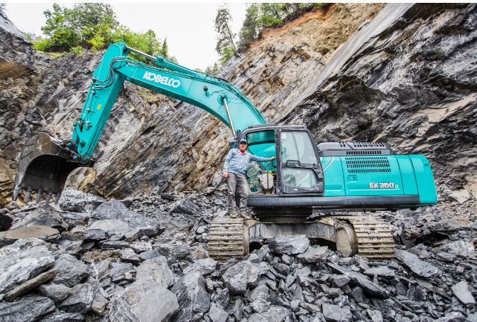 Kobelco SK 350 LC 10 excavator specs & dimensions (2017