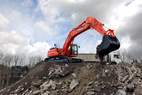 キャデラック Doosan DX 380 LC excavator specs & dimensions (2010 - 2013