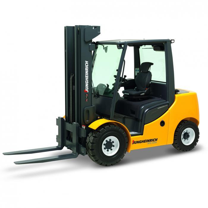 Jungheinrich DFG 545s diesel forklift specs & dimensions
