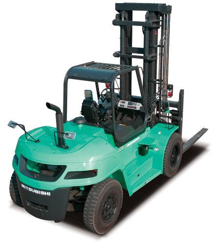 Mitsubishi FD150AN diesel forklift specs & dimensions (2008