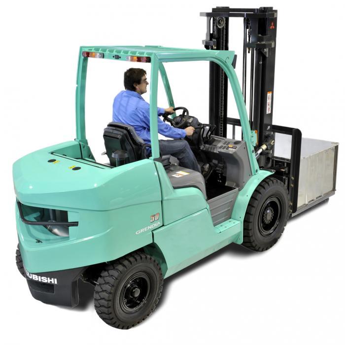 Mitsubishi FD 50 CN diesel forklift specs & dimensions (2010