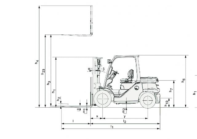 【ととら80】8点 Toyota 40-8 FD 80N diesel forklift specs & dimensions (2014
