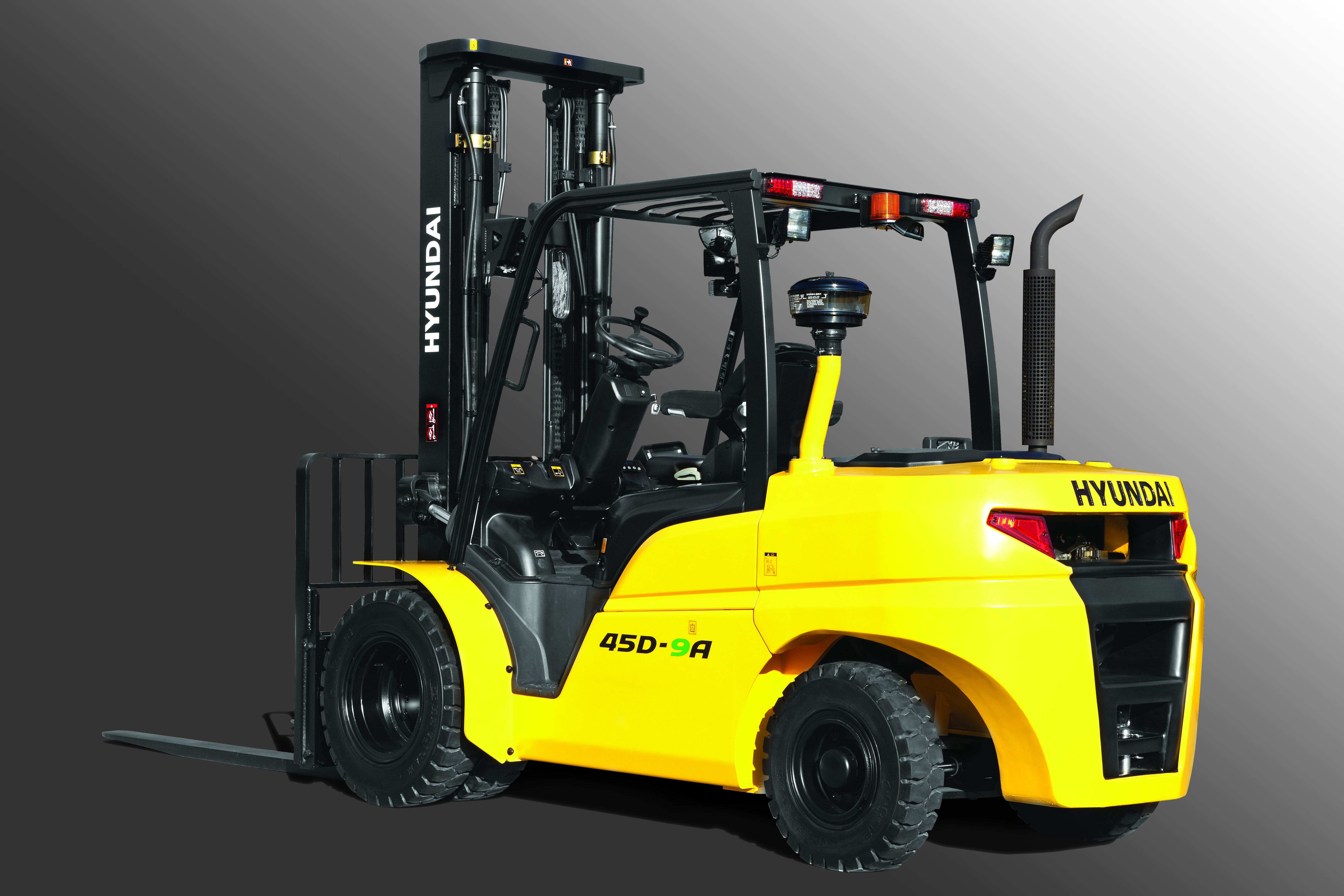 Hyundai 45 D 9 A diesel forklift specs & dimensions (2016 - 2019