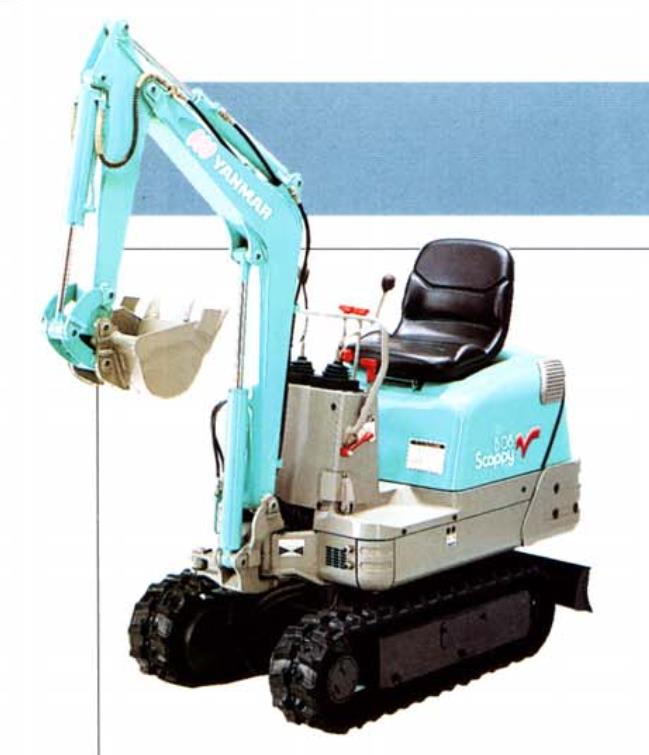 Yanmar B 08 R excavator specs & dimensions (1998 - 2001