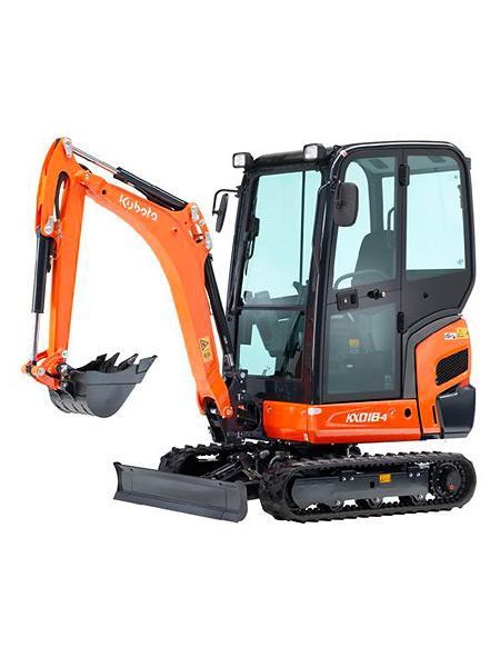 Kubota KX018-4 G excavator specs & dimensions (2011 - 2021