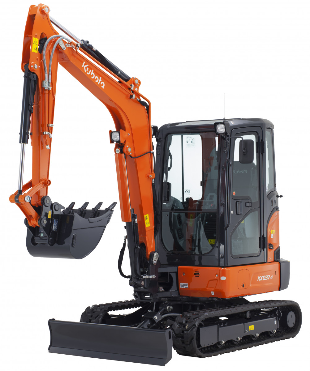 Kubota KX037-4 HGLS2 excavator specs & dimensions (2019 - 2026