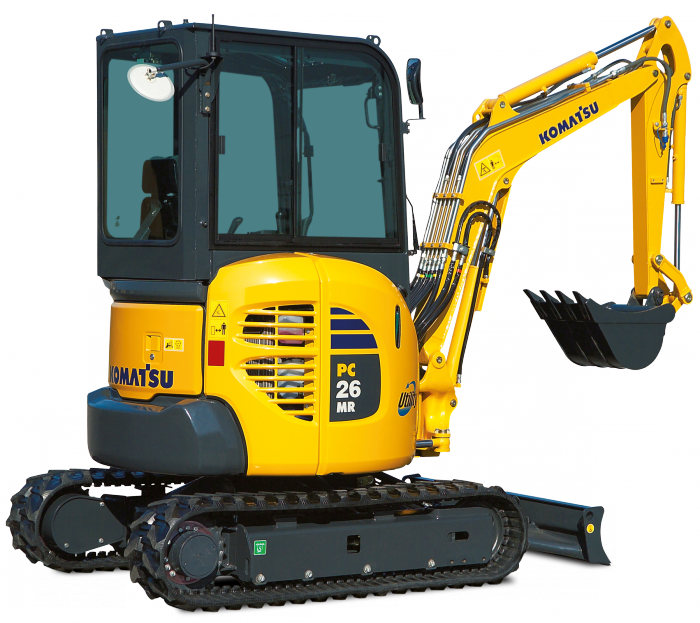 Komatsu PC26MR-3 excavator specs & dimensions (2008 - 2021