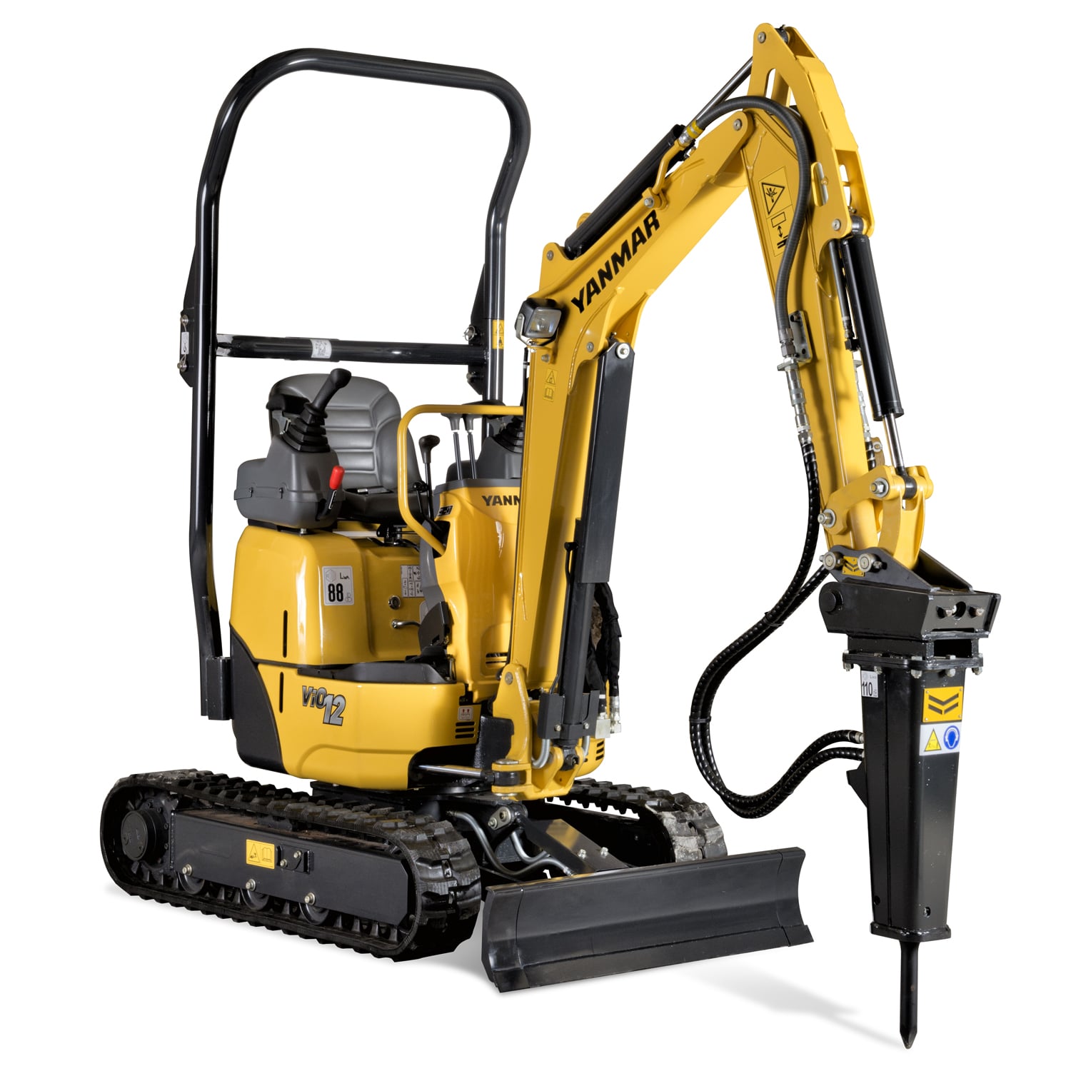 Yanmar VIO 12-2 A excavator specs & dimensions (2018 - 2024