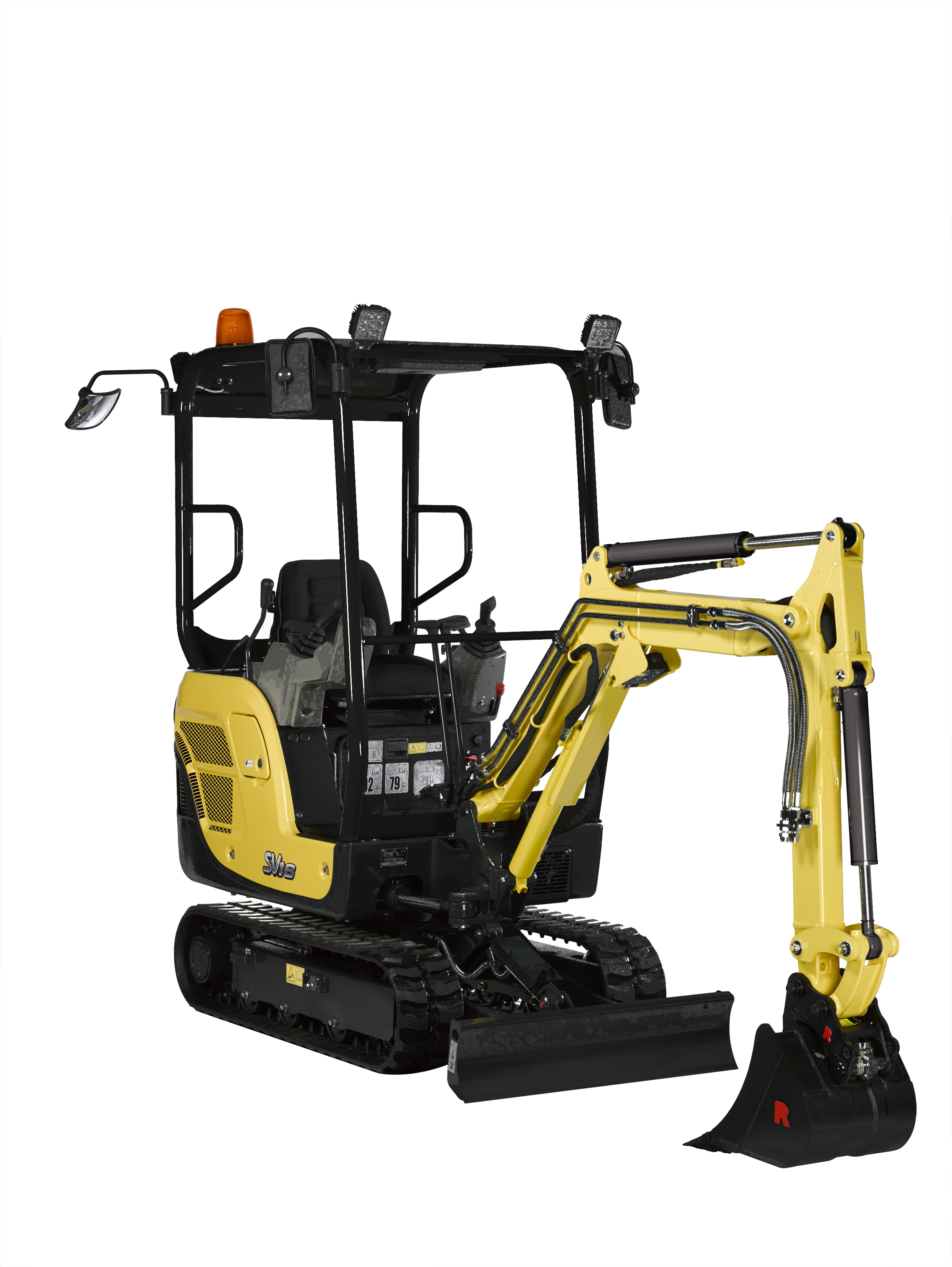 Yanmar SV 16 CR 02 excavator specs & dimensions (2014 - 2021
