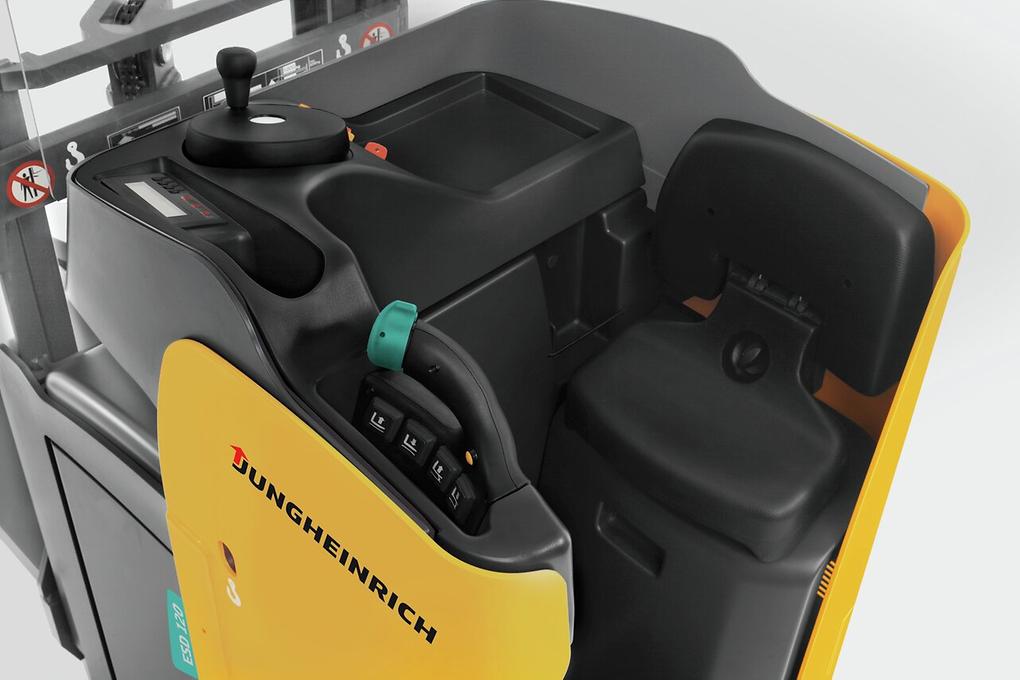 Jungheinrich ESD 120 Sit down rider pallet stacker specs (2017 2024