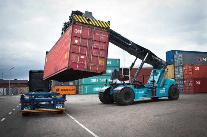 Konecranes SMV 4531 TB 5 reach stacker specs & dimensions (2011