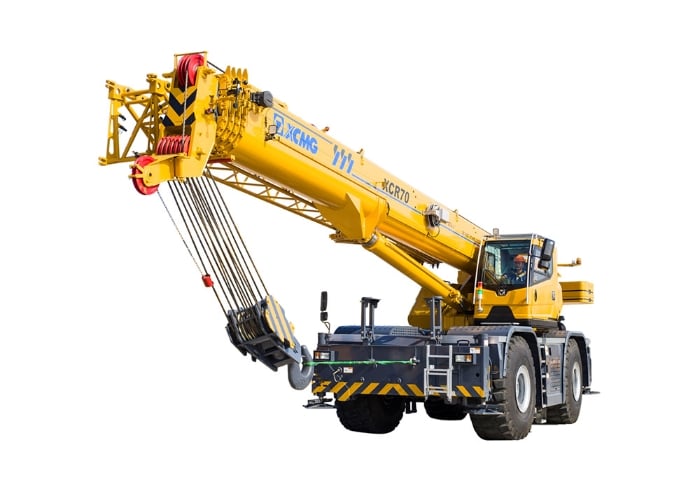 XCMG XCR70 crane - load chart, specs & dimensions (2021