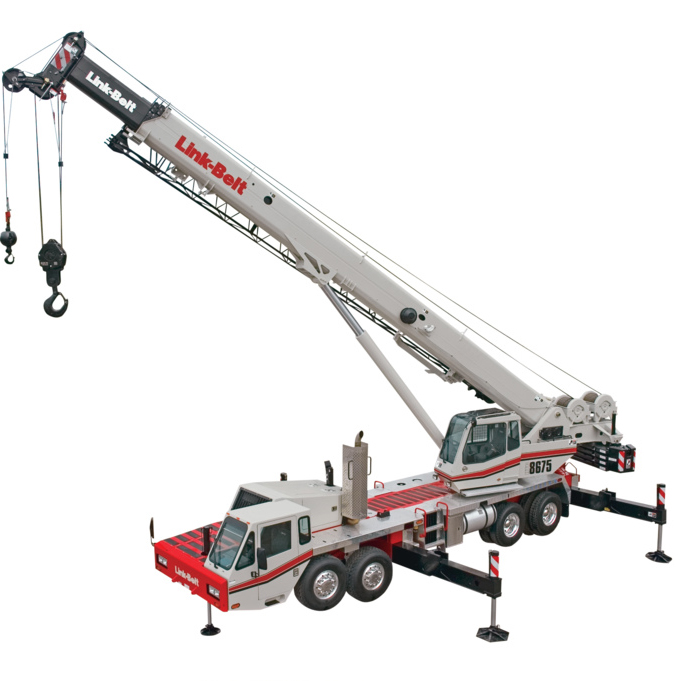 LinkBelt HTC8675 Series II crane load chart, specs (2017 2024