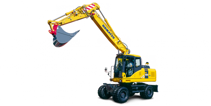 Komatsu PW180-7E0 excavator specs & dimensions (2005 - 2017) | Diggers ...
