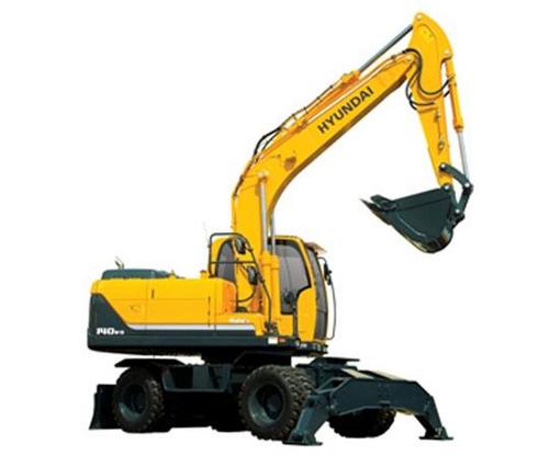 Hyundai R 140 W 9 A excavator specs & dimensions (2014