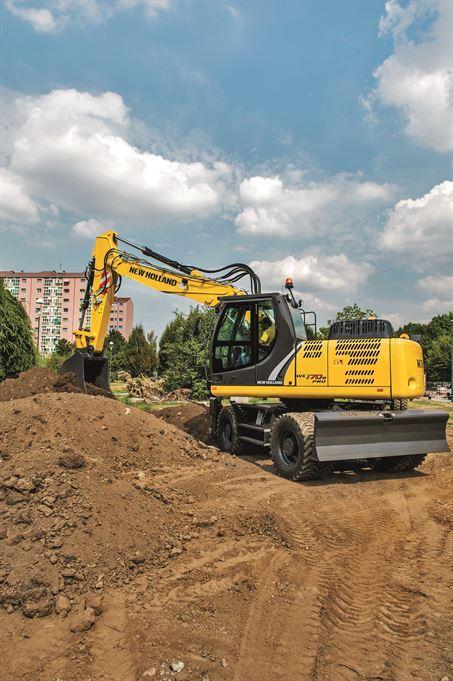 New Holland WE170B pro excavator specs (2013 - 2015