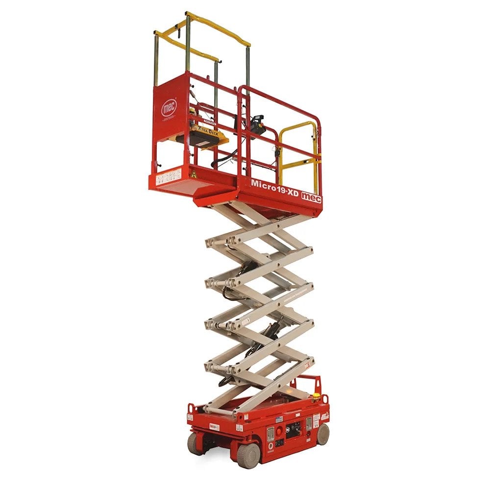 MEC Micro 19XD Specs (2021 2023) Wheeled scissor lifts LECTURA Specs